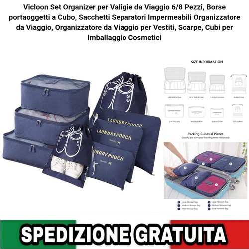 Set organizer valigie - valigie, 6/8