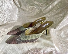 Women's Silk Sequin Heel Clog