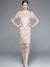 Vestito Abito Elegante Lungo