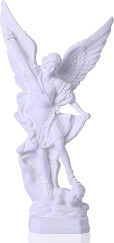 Statua bianca san michele - statua,