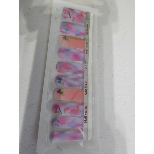 Butterfly nail polish wraps - nail,