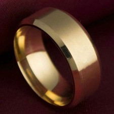 Anello fascia ORO uomo metallo accessorio uomini gioiello bigiotteria regalo