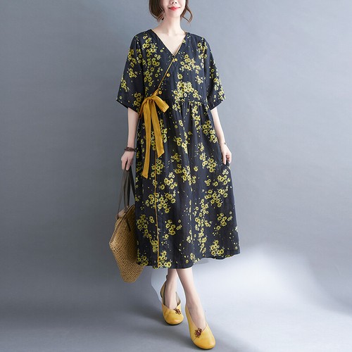 Donna etnico floreale - etnico, abito