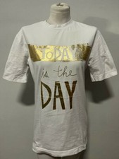 T-Shirt Donna Roberta Biagi Taglia Unica Bianco Cotone Maglia Maglietta Woman 