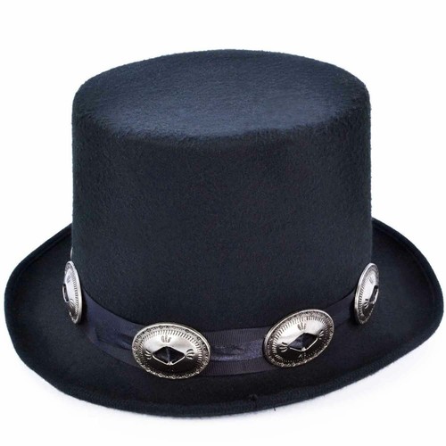 Cappello nero stile rocker - ,