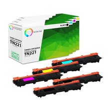 Set toner a colori compatibile TCT 5PK TN221 per Brother HL 3140cw MFC 9340cdw 9130