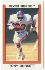 1989 Panini Sticker #268 Tony Dorsett Denver Broncos