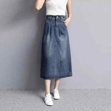 Gonna Donna Lunga Jeans Denim