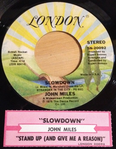 John miles slowdown stand - 45,