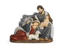 Statua Presepe Gruppo Natività Madonna Sdraiata 15.3 cm in Resina