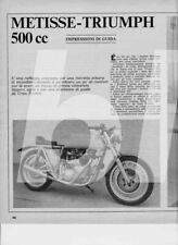 PUBBLICITA'  ADVERTISING MOTO METISSE TRIUMPH 500 70-MOTOINGLESI MAXIMOTO  EPOCA