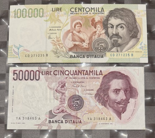 100000 lire caravaggio tipo - lire,