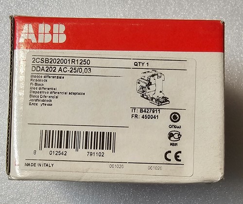 Abb dda202 ac25 blocco - dda202, ac25/0,03