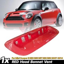 PRESA D'ARIA SUL COFANO CARBON ROSSO PER MINI COOPER S R55 R56 R57 R58 R59 06-13