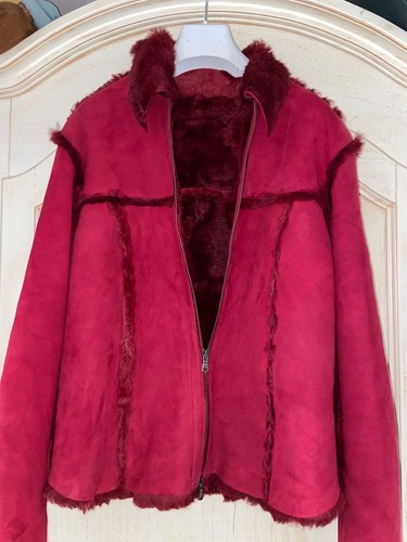 Giacca pelliccia bordeaux vero - giacca,