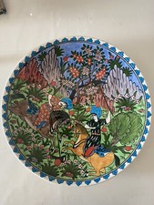 Piatto decorativo Gini Kutahya Vintage Ceramica Turca. Dipinto a mano. Misura 30