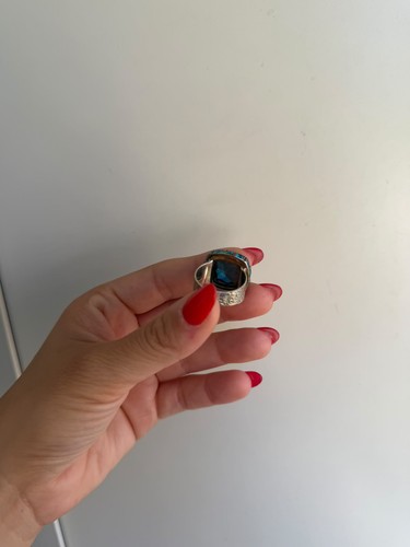 Anello argento 925 abalone - anello,
