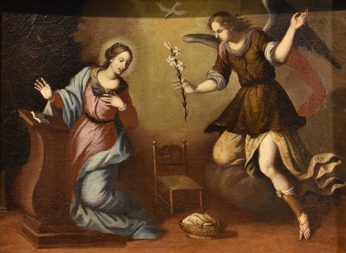 Dipinto antico annunciazione - dipinto,