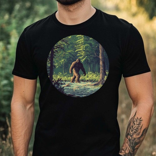 Shirt uomo bigfoot pixel - bigfoot, art