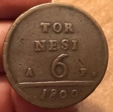 6 Tornesi 1800, Regno Di Napoli Ferdinando IV, Rara, Rif. 2628
