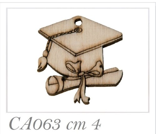 Pezzi tocco laurea legno - 12,