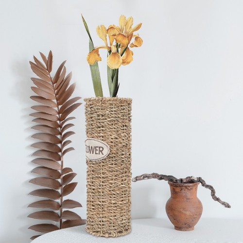 Vaso rattan alto per - rattan,