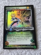 DBZ Dragon Ball Z FOIL Saiyan Knee Block 27 CCG Limited Cell Games Saga MP