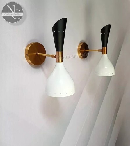 Bianco nero sconce - nero, coppia