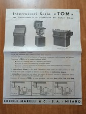 ERCOLE MARELLI Milano depliant INTERRUTTORI SERIE TOM motori trifasi