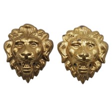 COPPIA FREGI LEONE DORATI