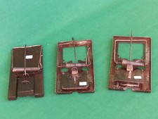 LOTTO 3 VECCHIE TRAPPOLE TRAPPOLA RODITORI TOPI RATTI FERRO E LEGNO. X15