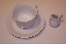 Singolo servizio tè porcellana marchio THUN tazza piattino omaggio bricco latte