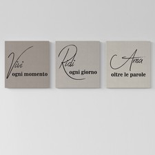 Set 3 Quadri Frasi