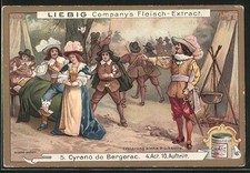Figurina Liebig, Cyrano de Bergerac, 4° Atto, 10. Aspetto 
