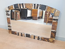 SPECCHIERA ANNI '50 RIFINITA IN STILE BRUTALISTA  PRODUZIONE ARTIGIANALE