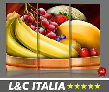 Frutta - 3 QUADRI MODERNI STAMPE QUADRO ARREDAMENTO