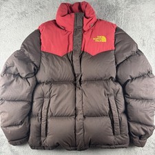 Piumino The North Face vintage Nuptse serie 800 marrone rosso medio 85