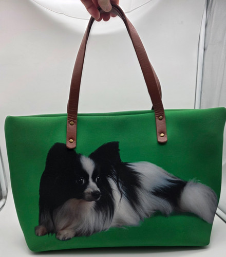 Borsa mano verde neoprene - in,