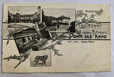 Castronno, Albergo Ristorante Ponte Arno treni elettrici Milano Varese cartolina