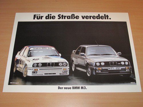 Bmw e30 poster - m3,
