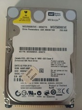 Hard Disk 2,5 250 GB IDE Western Digital Scorpio 5400rpm WD2500BEVE(Sped.Veloce)