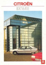 Catalogue brochure Citroën BX 16 RE 03/1987 Grande Bretagne / U.K.