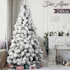 Albero Di Natale Innevato Des Alpes 240cm 740 Rami Super Folto Effetto Neve