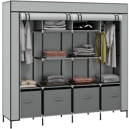 Homcom armadio tessuto 10 - tessuto,