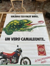 POSTER GILERA 125 Fast Bike 150x100 Cm MANIFESTO VINTAGE ORIGINALE D'EPOCA