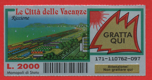 Gratta vinci lotteria - e,