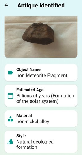 Frammento meteorite di - di,