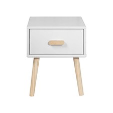 Rebecca Mobili Comodino per Cameretta Comodino per Bambini Bianco Marrone MDF