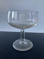 Rosso Antico coppa vetro bicchiere pubblicitario originale vintage con stemma