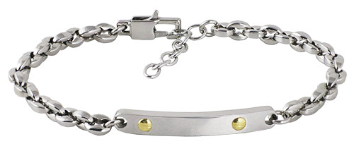 Bracciale catena targa uomo - bracciale,